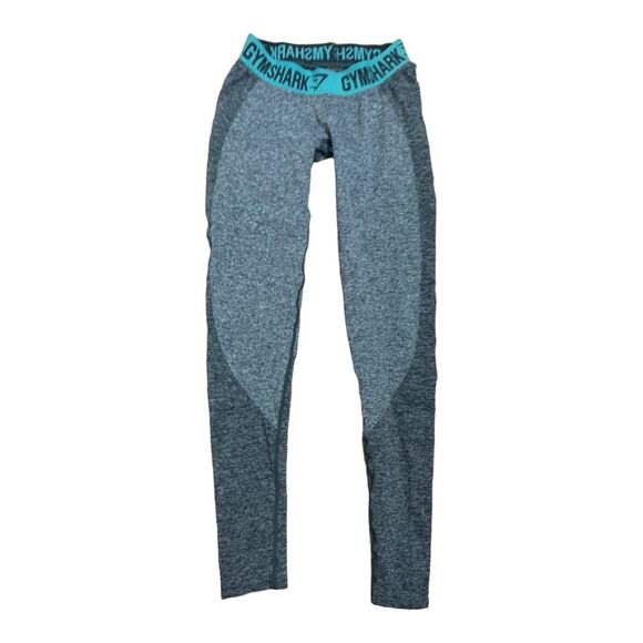 Gymshark size small dry leggings gray blue seamless shape athletic heathered wor - Picture 1 of 8